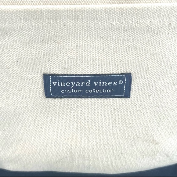 Vineyard Vines Canvas Tote Mid-Size Navy Blue Good Condition - Picture 3 of 16